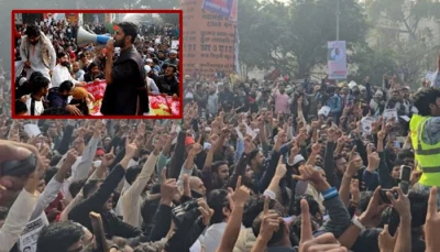 হাদি হত্যার বিচারের দাবিতে ইনকিলাব মঞ্চের শাহবাগ অবরোধ