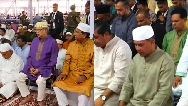 প্রধান জামাতে নামাজ আদায় করলেন রাষ্ট্রপতি ও প্রধানমন্ত্রী