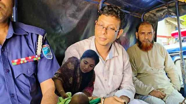 ৩ মাসের শিশুর পা মোচড় দেওয়া চাচি পলাতক, আটক ৩