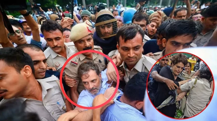 রাহুল ও প্রিয়াঙ্কা গান্ধী আটক