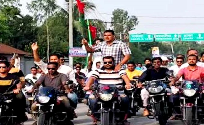 সেনবাগে নবগঠিত ১০ নং ইয়ারপুর ইউনিয়নকে স্বাগত জানিয়ে আনন্দ মিছিল